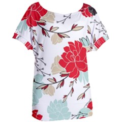 Floral Pattern  Women s Oversized Tee by Sobalvarro