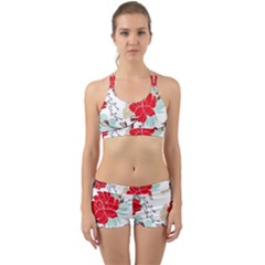 Floral Pattern  Back Web Gym Set by Sobalvarro