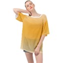 Saffron Yellow and Cream Gradient Ombre Color Oversized Chiffon Top View1