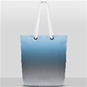 Sky Blue and Grey Color Gradient Ombre Full Print Rope Handle Tote (Small) View1