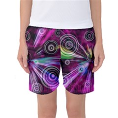 Fractal Circles Abstract Women s Basketball Shorts by HermanTelo