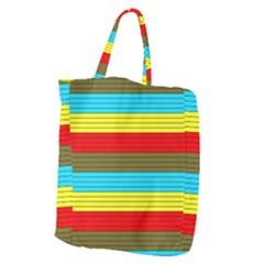 Multicolor With Black Lines Giant Grocery Tote by tmsartbazaar