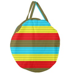 Multicolor With Black Lines Giant Round Zipper Tote by tmsartbazaar