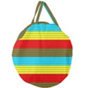Multicolor With Black Lines Giant Round Zipper Tote View1
