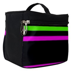 Disco Stripes Make Up Travel Bag (small) by tmsartbazaar