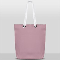 True Mauve Color Full Print Rope Handle Tote (small) by SpinnyChairDesigns