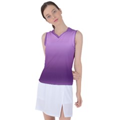 Purple Gradient Ombre Women s Sleeveless Sports Top by SpinnyChairDesigns