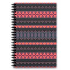 Boho Orange Black 5 5  X 8 5  Notebook by SpinnyChairDesigns