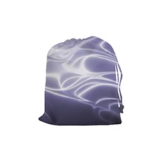 Violet Glowing Swirls Drawstring Pouch (medium) by SpinnyChairDesigns