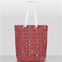 Abstract Red Black Checkered Full Print Rope Handle Tote (Small) View2