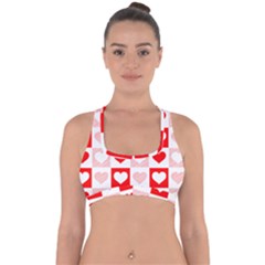 Hearts  Cross Back Hipster Bikini Top  by Sobalvarro