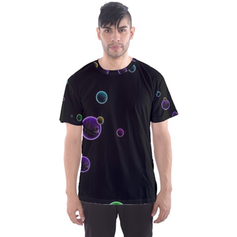 Bubble In Dark Men s Sport Mesh Tee by Sabelacarlos