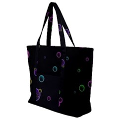 Bubble In Dark Zip Up Canvas Bag by Sabelacarlos
