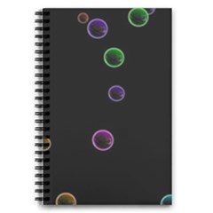 Bubble In Blavk Background 5 5  X 8 5  Notebook by Sabelacarlos