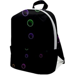 Bubble In Blavk Background Zip Up Backpack by Sabelacarlos