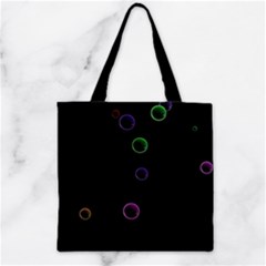 Bubble In Dark 2 Zipper Grocery Tote Bag by Sabelacarlos