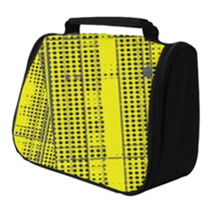 Black Yellow Punk Plaid Full Print Travel Pouch (small) by SpinnyChairDesigns
