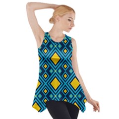 Geometric Abstract Diamond Side Drop Tank Tunic by tmsartbazaar