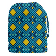 Geometric Abstract Diamond Drawstring Pouch (3xl) by tmsartbazaar