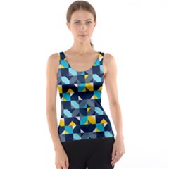 Geometric Hypnotic Shapes Tank Top by tmsartbazaar