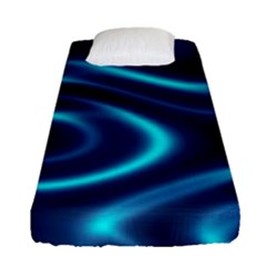 Blue Wavy Fitted Sheet (single Size) by Sabelacarlos