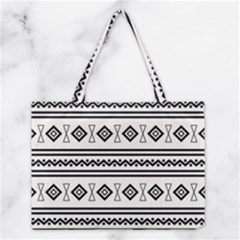Black And White Aztec Medium Tote Bag by tmsartbazaar