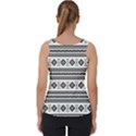 Black And White Aztec Velvet Tank Top View2