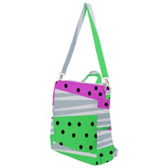 Dots And Lines, Mixed Shapes Pattern, Colorful Abstract Design Crossbody Backpack by Casemiro