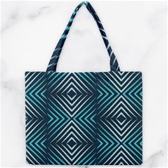 Blue Motif Design Mini Tote Bag by tmsartbazaar
