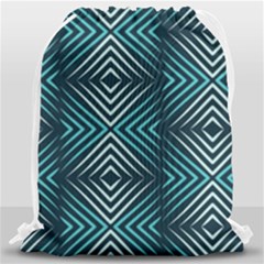 Blue Motif Design Drawstring Bag (large) by tmsartbazaar