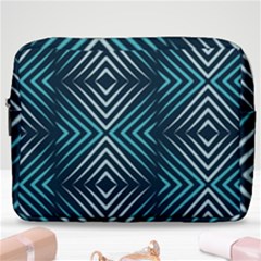 Blue Motif Design Make Up Pouch (large) by tmsartbazaar