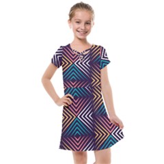 Vintage Motif Design Kids  Cross Web Dress by tmsartbazaar