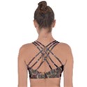 Fractal Geometry Cross String Back Sports Bra View2
