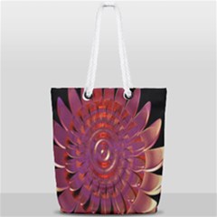 Chakra Flower Full Print Rope Handle Tote (small) by Sparkle