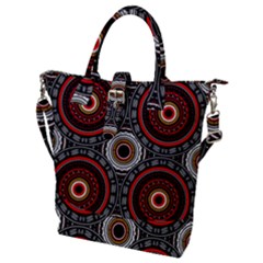Tribal Aztec Mandala Art Buckle Top Tote Bag by tmsartbazaar