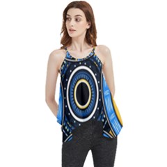 Tribal Zentangle Art Flowy Camisole Tank Top by tmsartbazaar