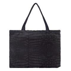 Black Crocodile Skin Medium Tote Bag by LoolyElzayat