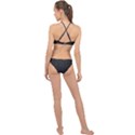Black Crocodile Skin High Neck Bikini Set View2