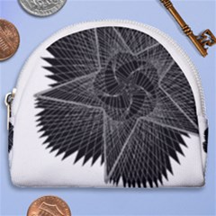 Black Rose Horseshoe Style Canvas Pouch by Sabelacarlos