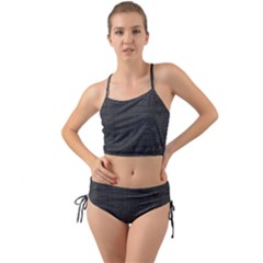 Black Alligator Skin Mini Tank Bikini Set by LoolyElzayat