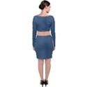 Turquoise Alligator Skin Top and Skirt Sets View2