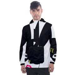 Bunny Girl Mask Men s Front Pocket Pullover Windbreaker by infopablo00