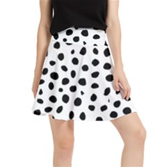  Black And White Seamless Cheetah Spots Waistband Skirt by LoolyElzayat