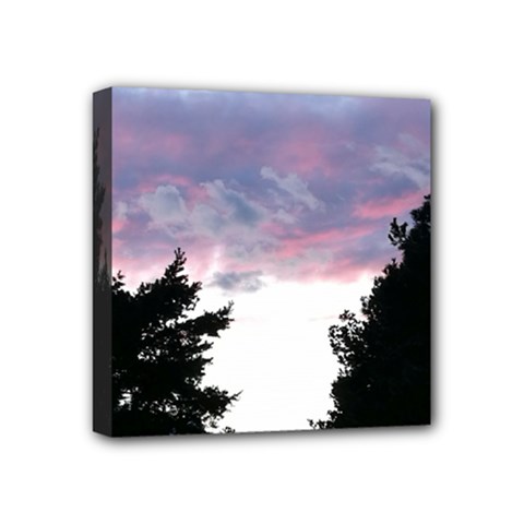Colorful Overcast, Pink,violet,gray,black Mini Canvas 4  X 4  (stretched) by MartinsMysteriousPhotographerShop