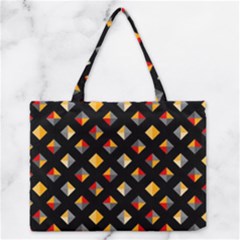 Geometric Diamond Tile Zipper Medium Tote Bag by tmsartbazaar