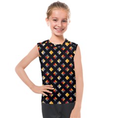 Geometric Diamond Tile Kids  Mesh Tank Top by tmsartbazaar