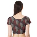 Abstract Zigzag Motif Short Sleeve Crop Top View2