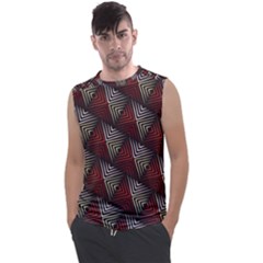 Abstract Zigzag Motif Men s Regular Tank Top by tmsartbazaar