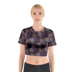 Zigzag Motif Design Cotton Crop Top by tmsartbazaar