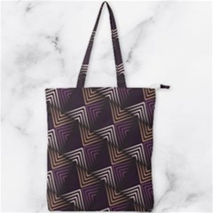 Zigzag Motif Design Double Zip Up Tote Bag by tmsartbazaar